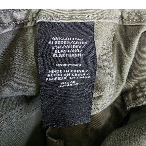 BBJ Los Angeles Cargo Utility Pants Jrs Size 11/30 Green Khaki - Picture 4 of 14